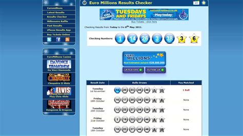 check my lottery numbers euromillions|EuroMillions results Checker .